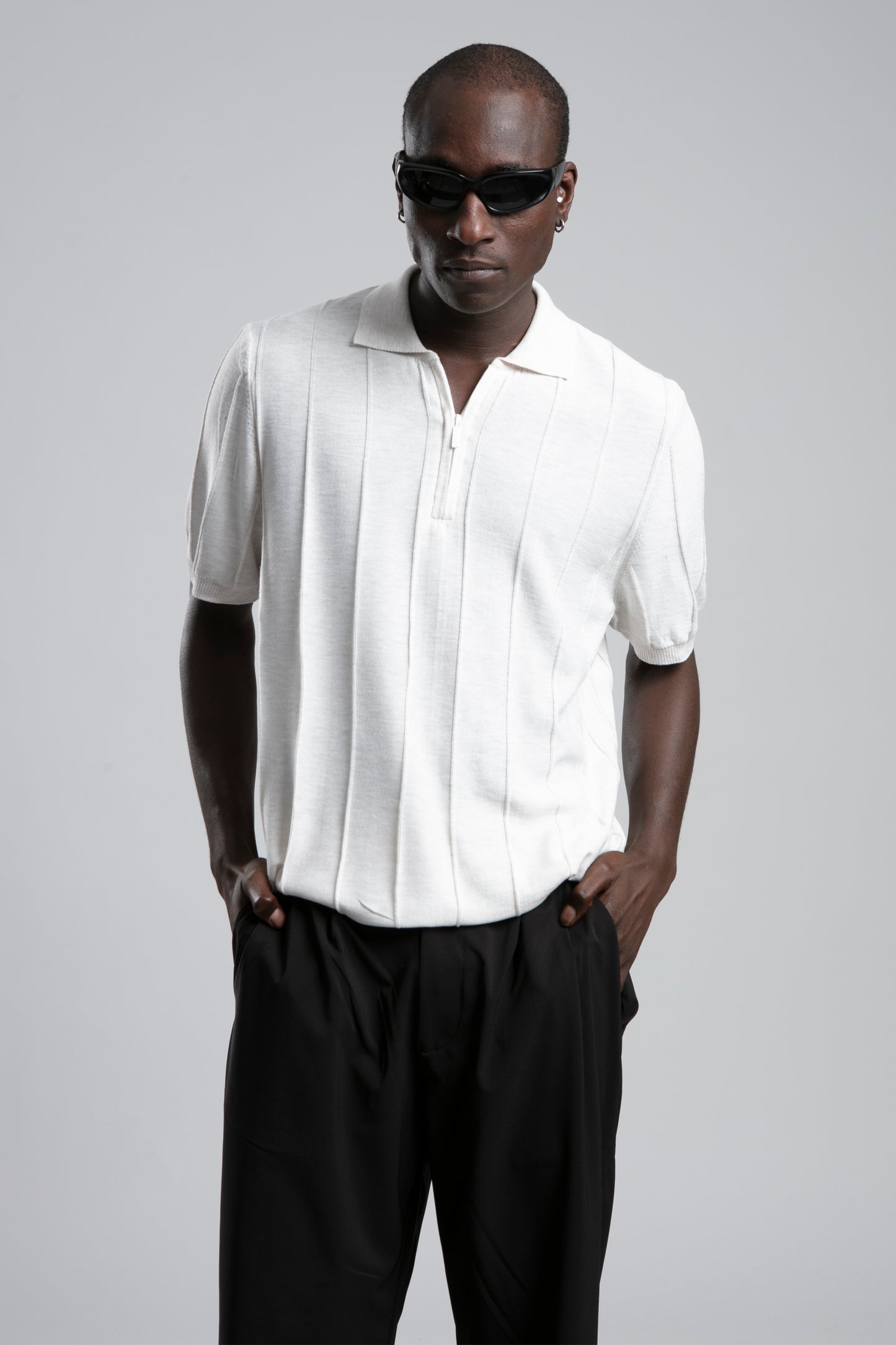 Polo - Vert - Light Grey