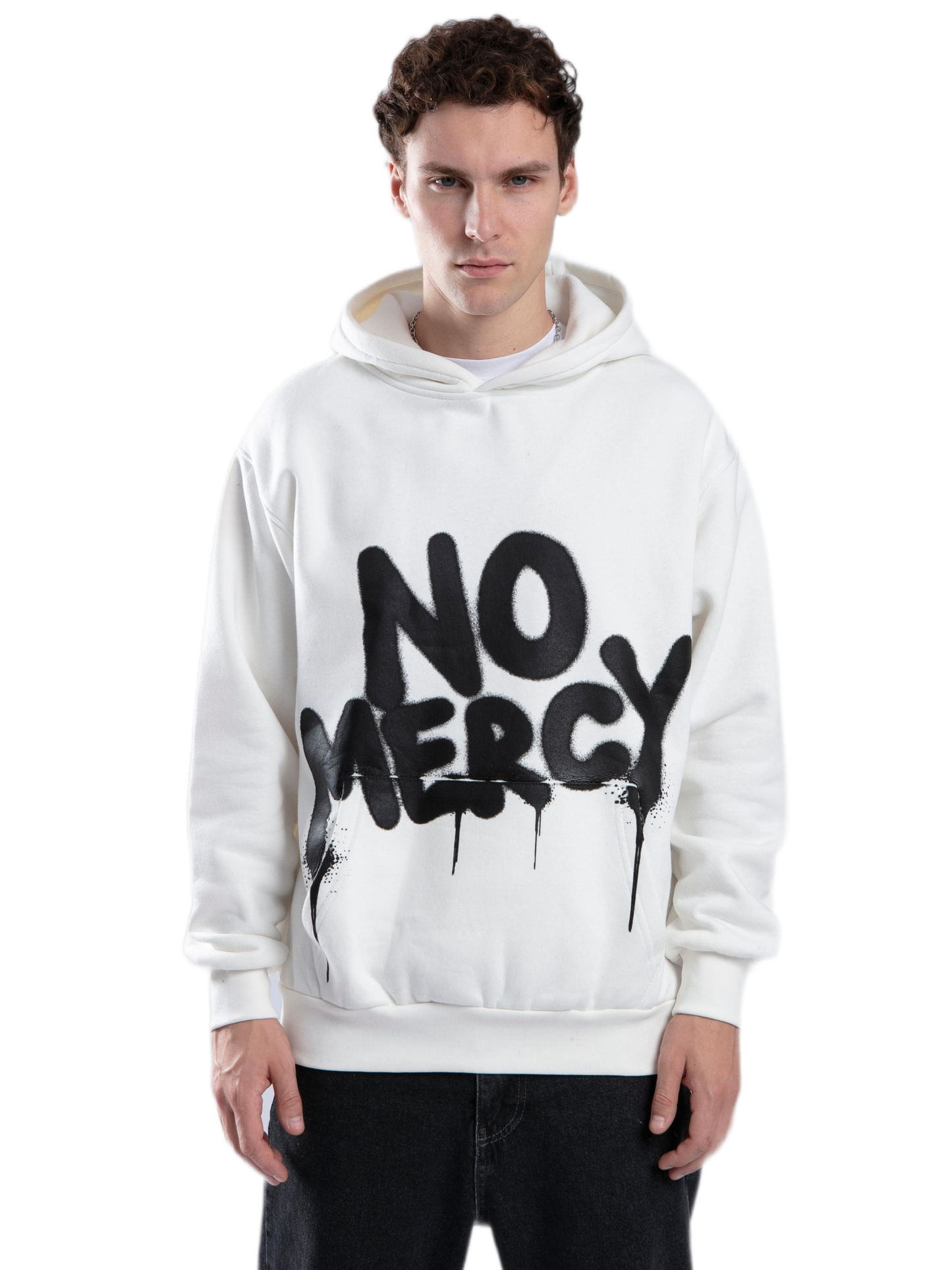 Hoodie - No Mercy - White