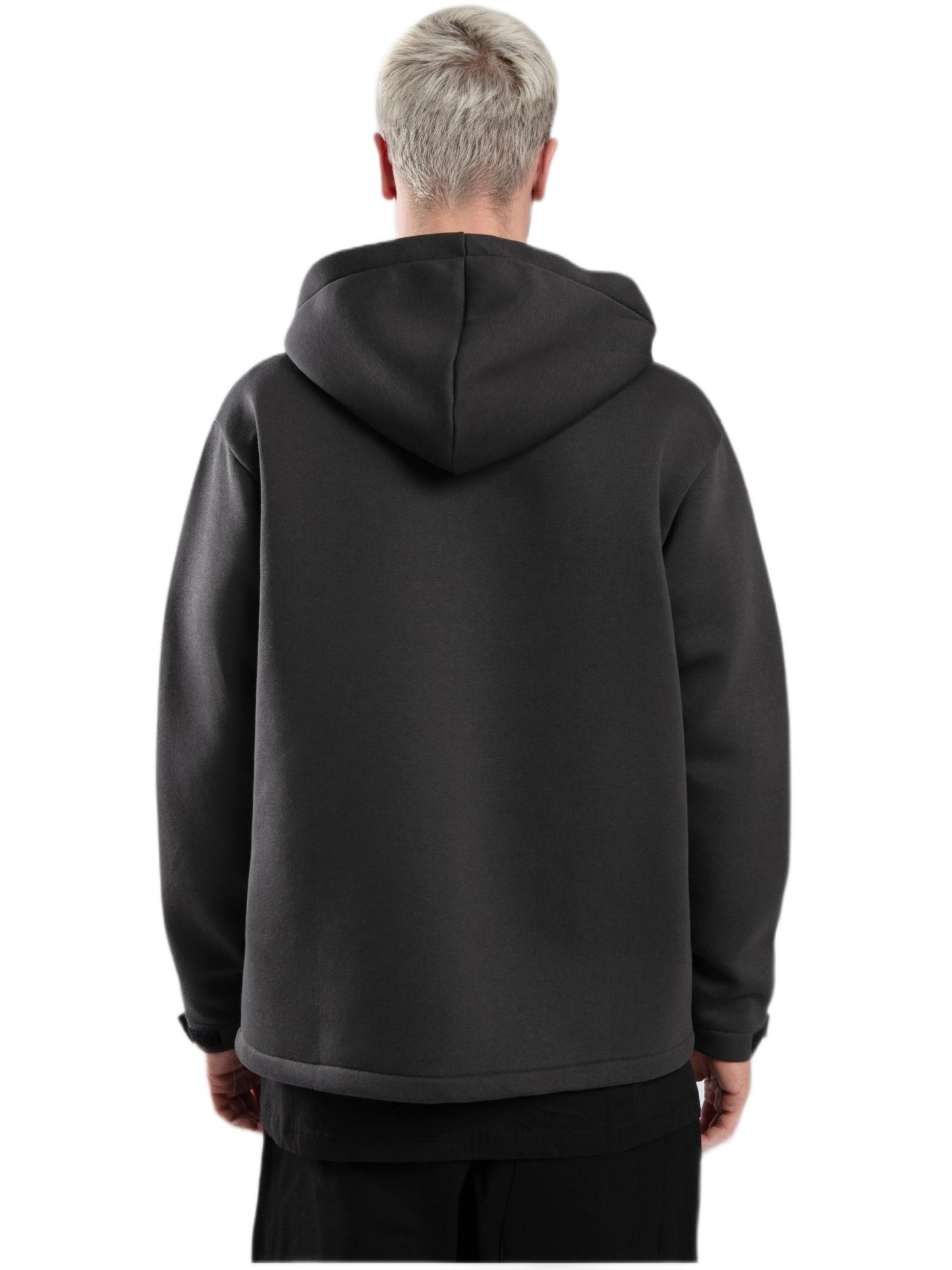 Zip-up Hoodie - Basic - Black