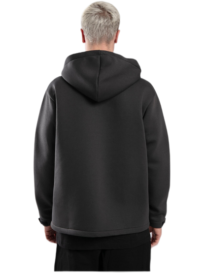 Zip-up Hoodie - Basic - Black