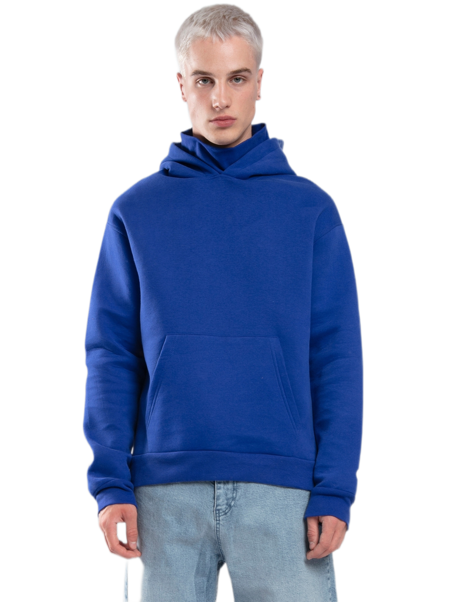 Turtleneck Hoodie - Basic - Blue