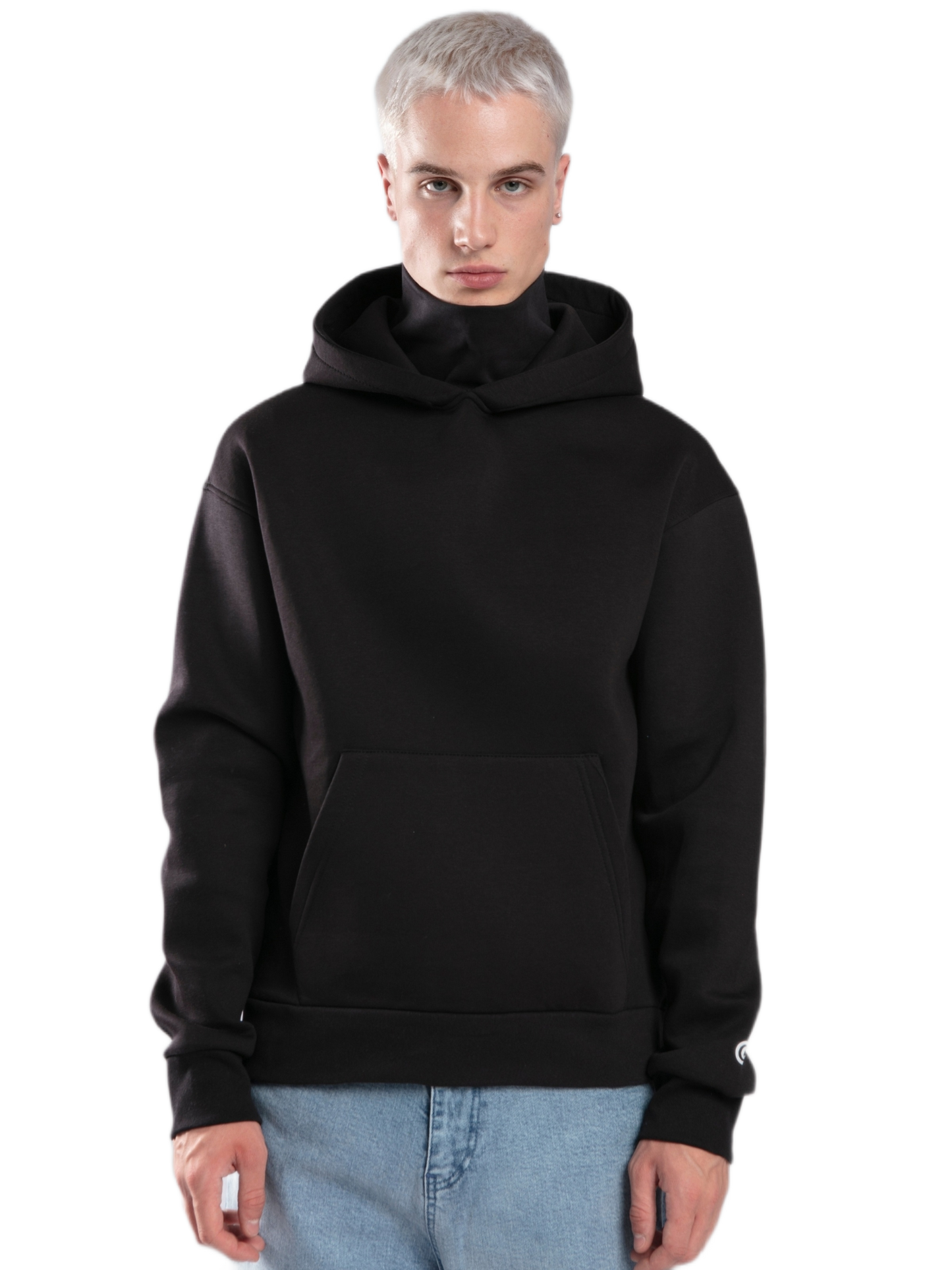 Turtleneck Hoodie - Basic - Black