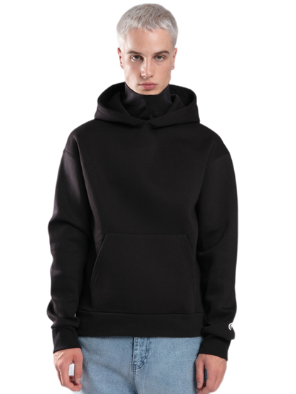 Turtleneck Hoodie Basic Black