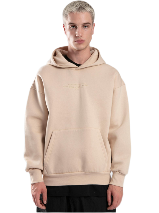 Hoodie - Be Positive - Beige