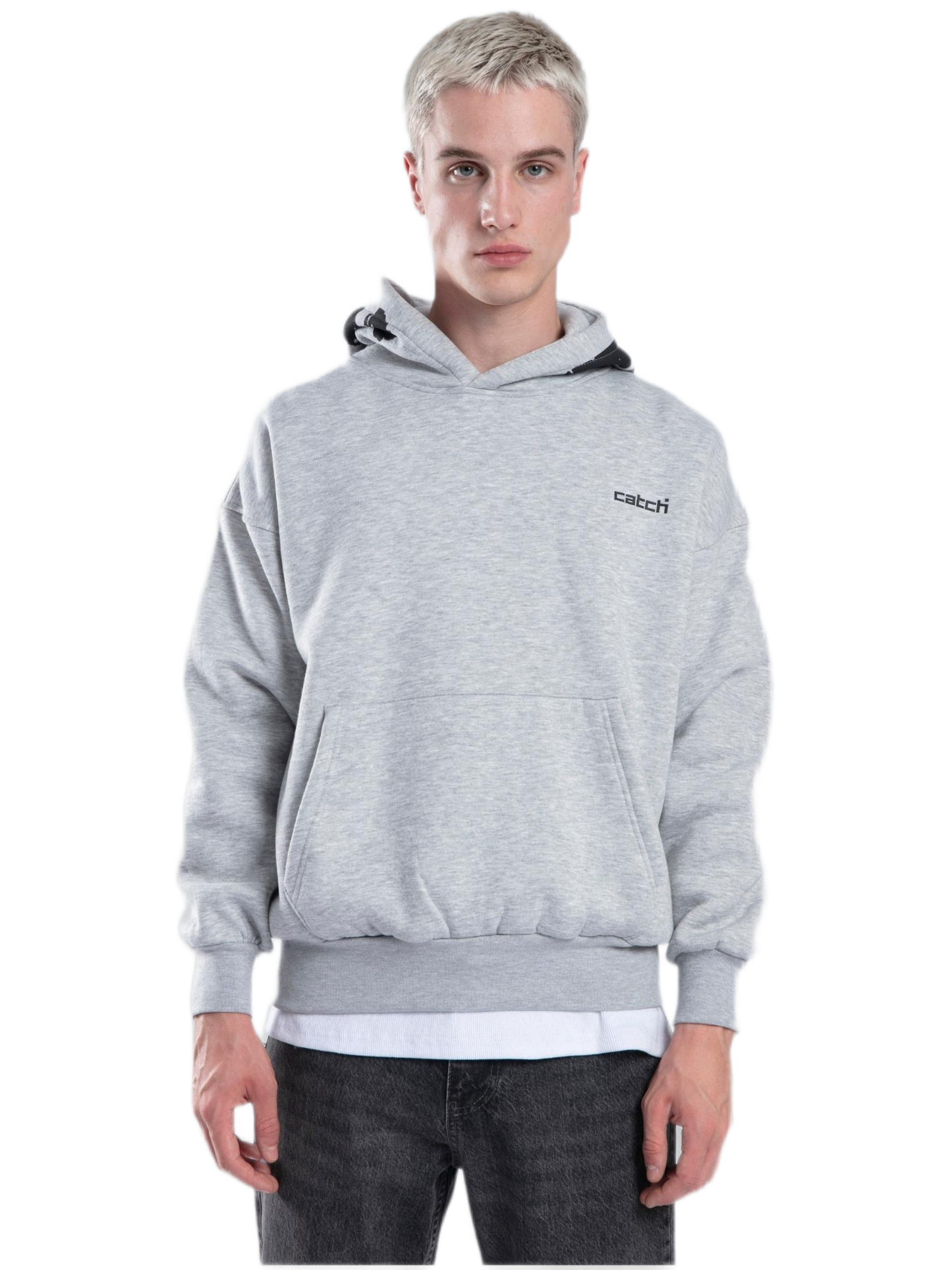 Hoodie - Striped - Grey