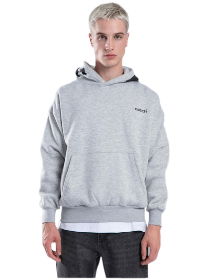 Hoodie - Striped - Grey