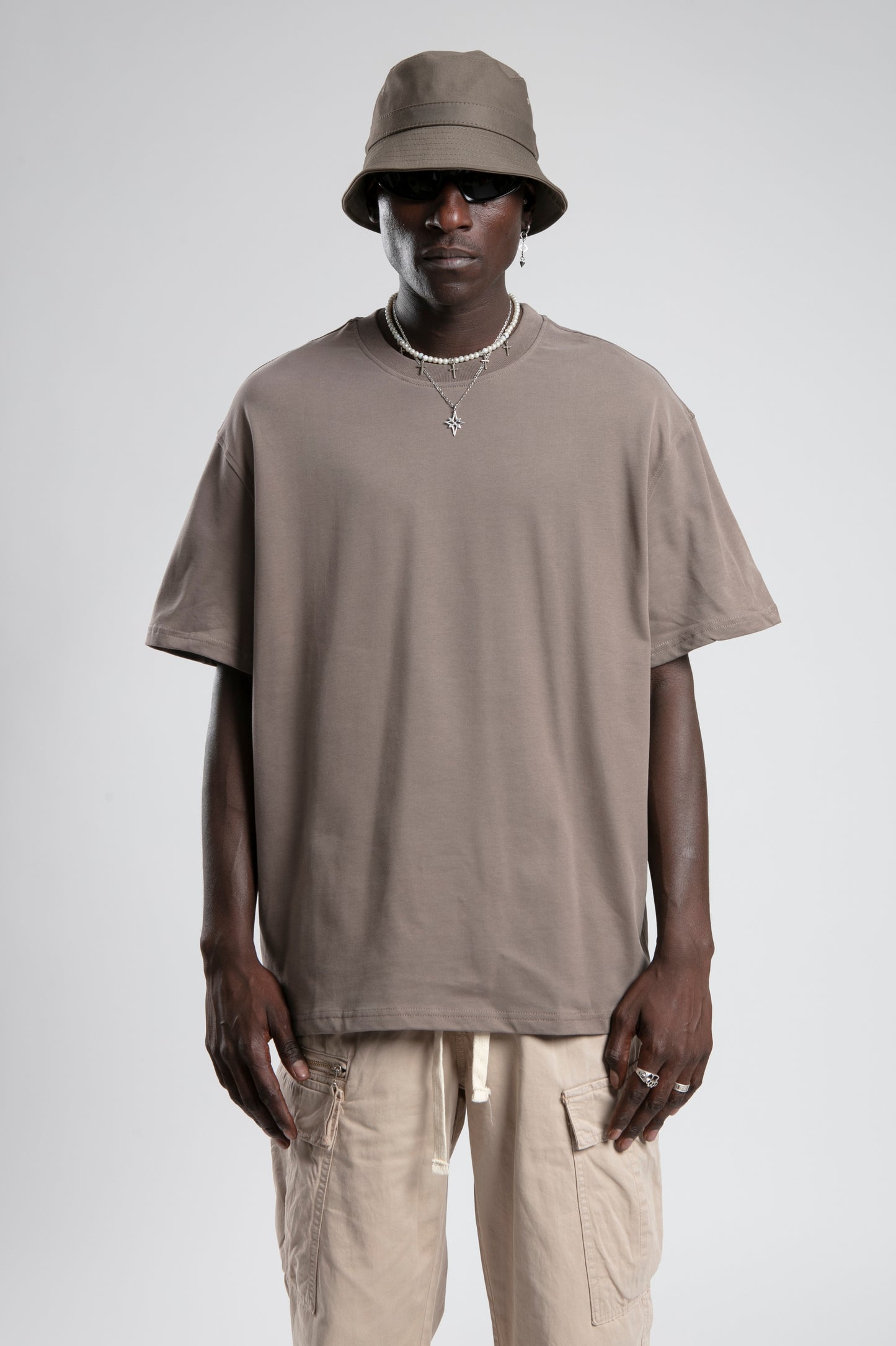 T-shirt - Plain - Brown