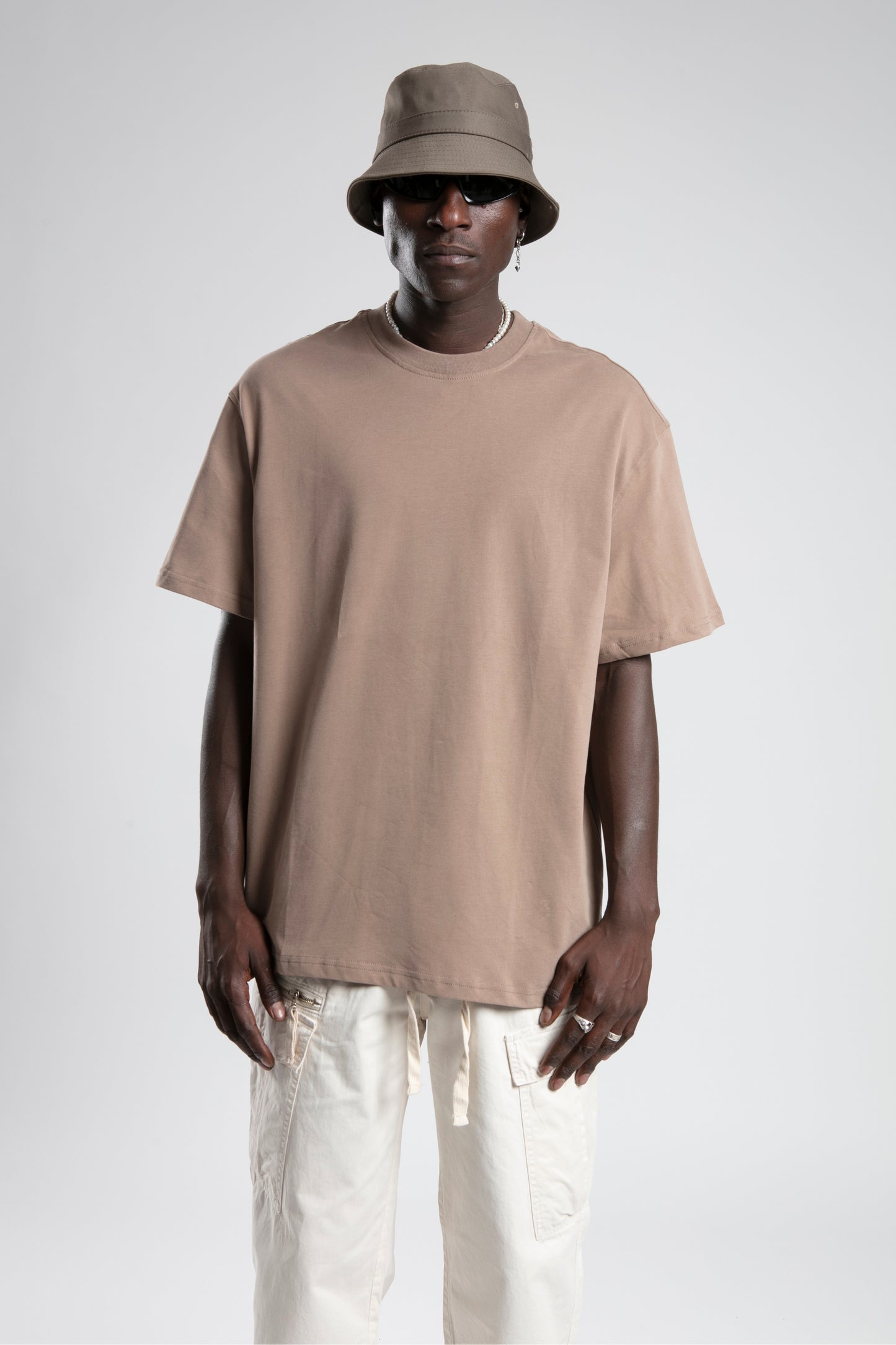 T-shirt - Plain - Beige