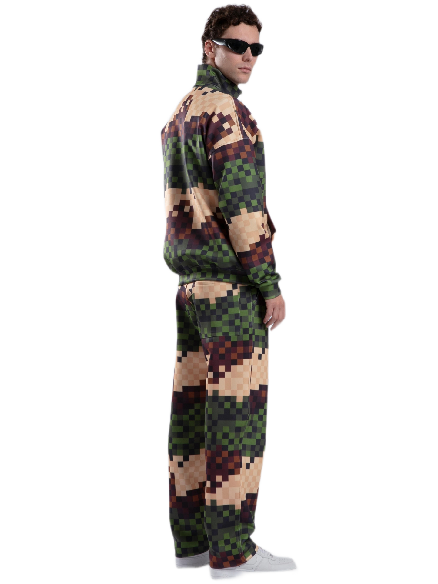 Track Pants - Pixelated - Green/Brown