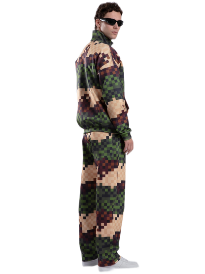 Track Pants - Pixelated - Green/Brown