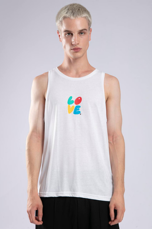 Tanktop - LOVE - White