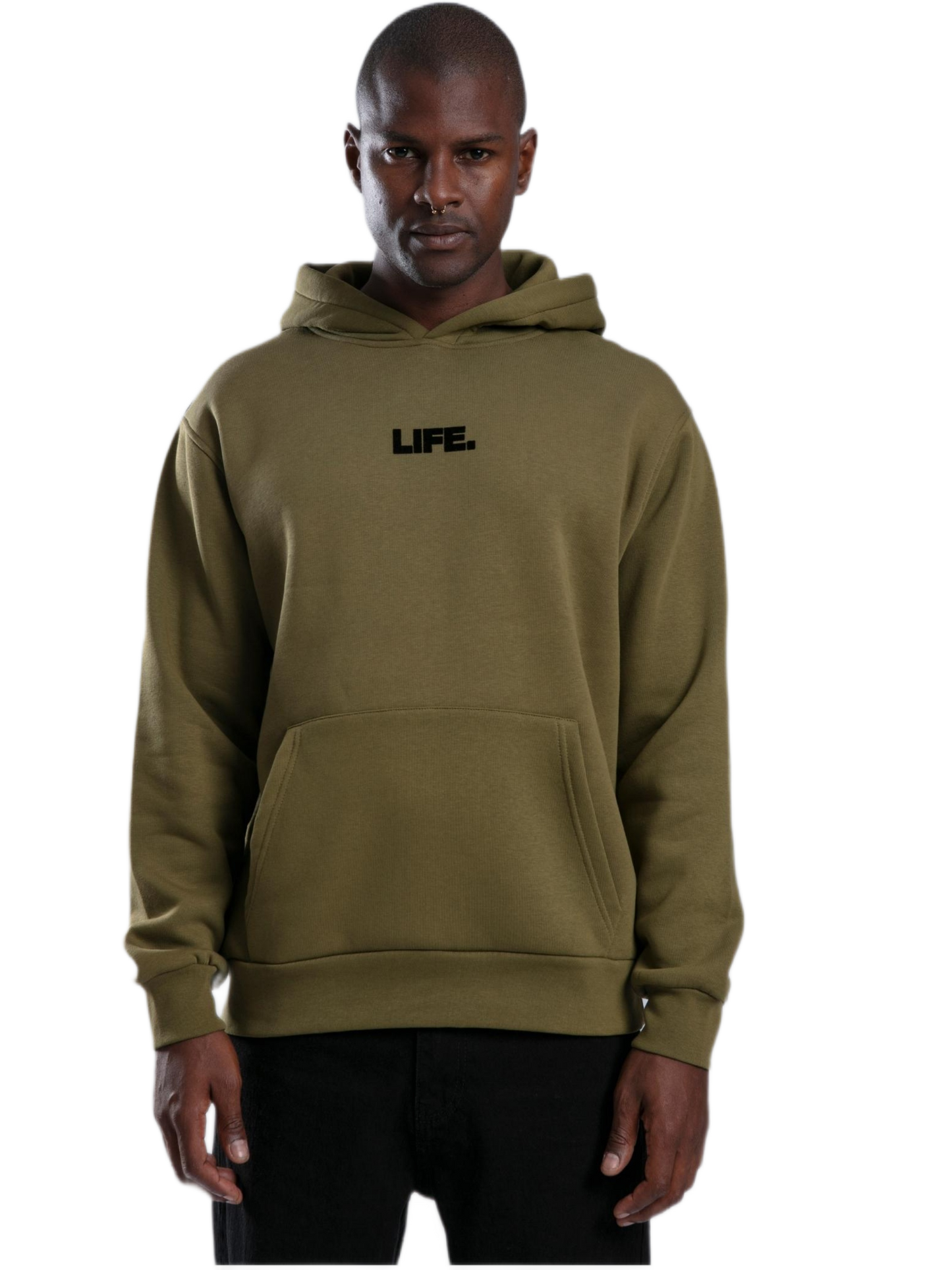 Hoodie - LIFE. - Khaki