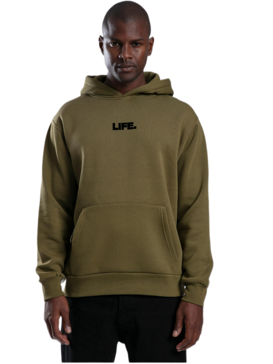 Hoodie - LIFE. - Khaki