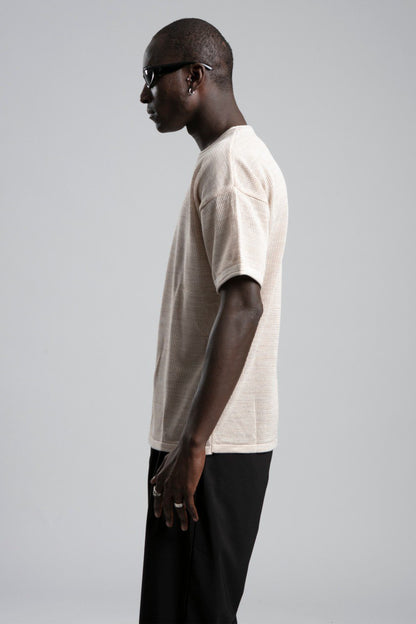 T-Shirt - Woven - Beige