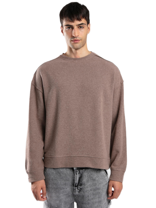 Crewneck Sweater - Basic - Brown