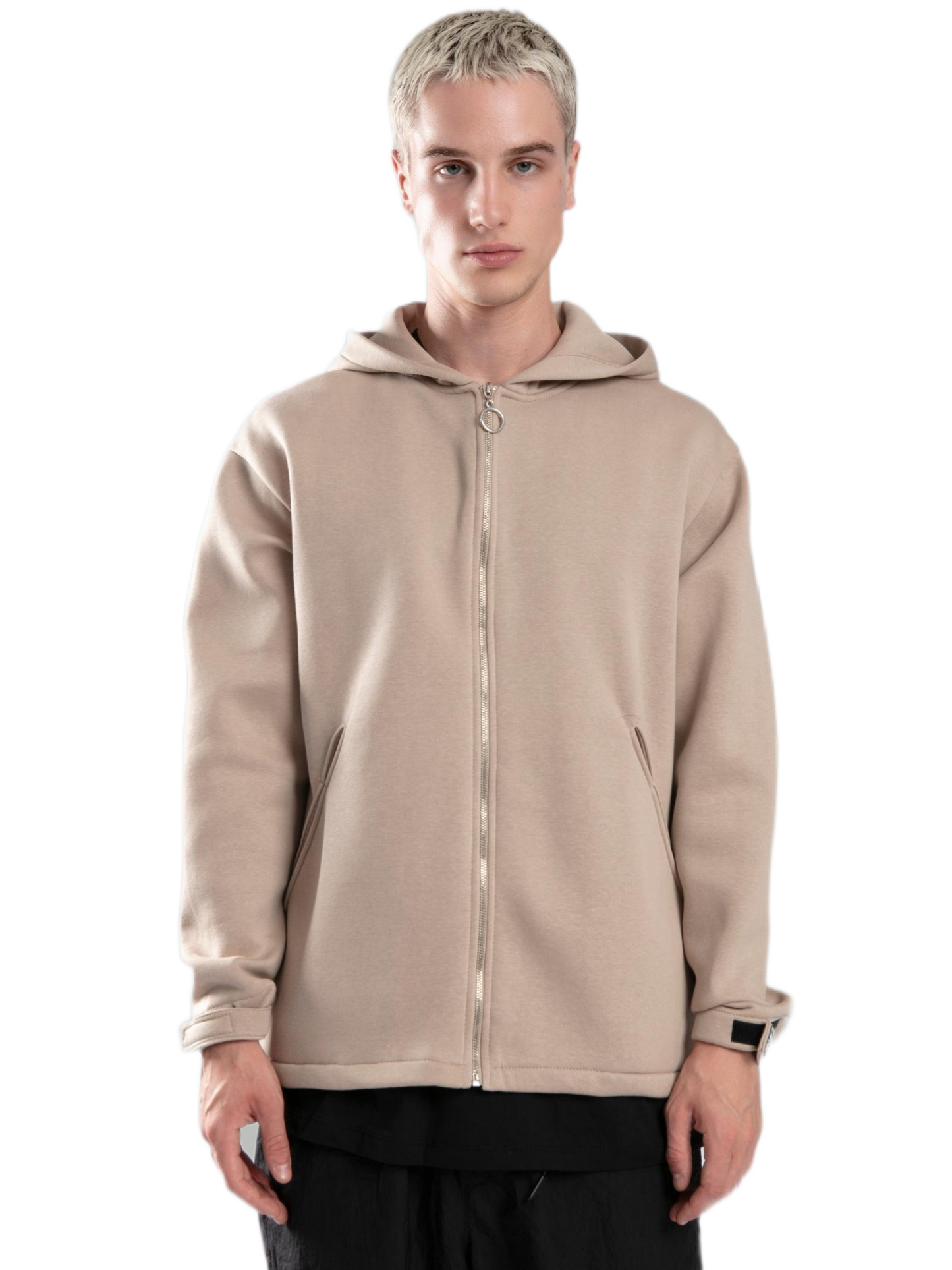 Zip-up Hoodie - Basic - Brown